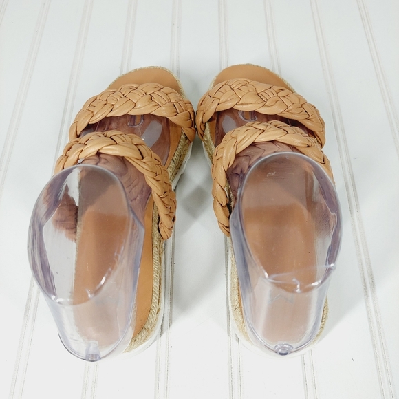 New Marc Fisher LTD Jaimee Leather Braided Espadrilles Sandals M76 - Picture 6 of 13